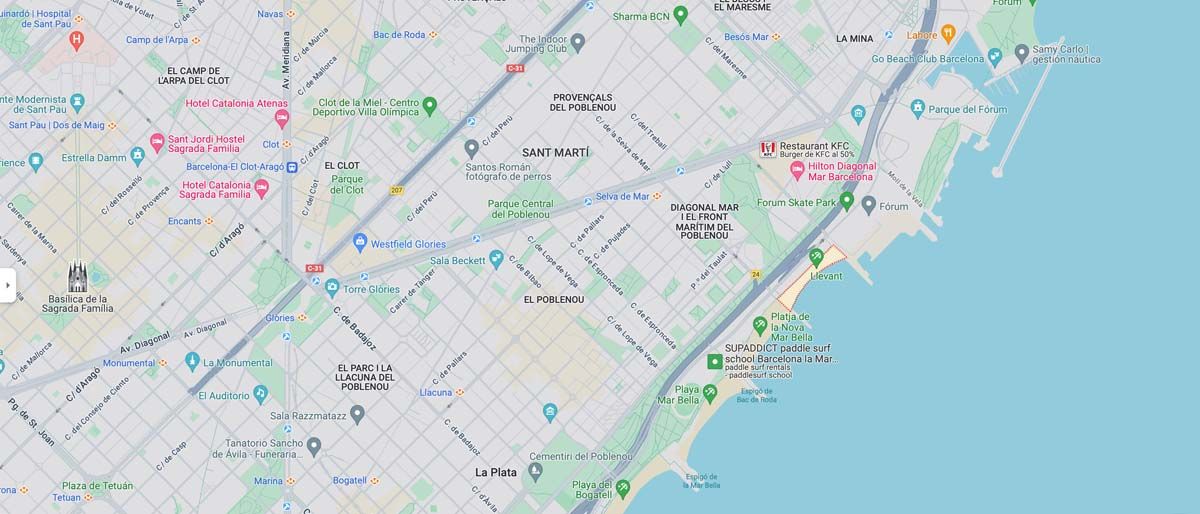 Playa para perros de Llevant en Barcelona