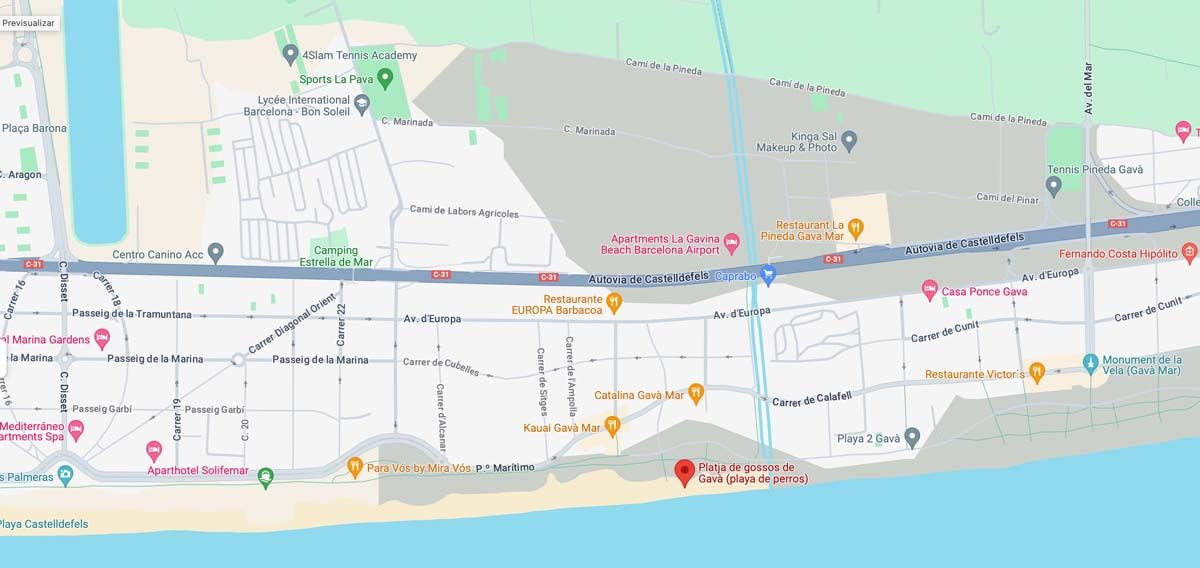 Playa para perros en Gavà